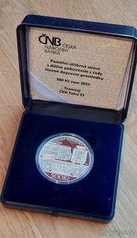 500 Kč STŘÍBRNÁ PAMĚTNÍ MINCE TRAMVAJ TATRA T3 PROOF - 2