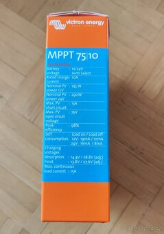 Solární MPPT regulátor Victron 75V/10A Smart, Nový záruka - 2