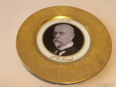 PORCELÁNOVÝ TALÍŘ S PORTRÉTEM T. G. MASARYKA - 2