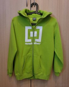 HORSEFEATHERS mikina Atom, lime green, vel. 13+ - 2