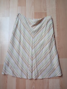 Lněná, manšestrová, elastická, mini/maxi sukně-vel. S, M - 2