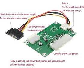 ANPIX ovládání dalších PC zdrojů přes SATA, adaptér, více ks - 2