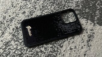 Kryt Guess na iPhone 14 PRO MAX - Černé flitry - 2