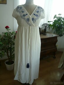 Nové dlouhé bílé letní šaty, zn. BodyFlirt, vel. 38 - 2