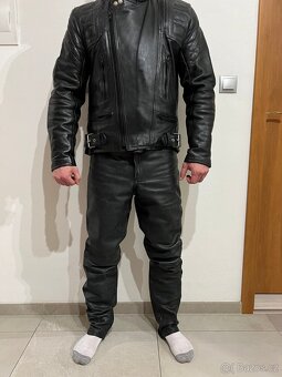 Kožený křivák a kalhoty na motorku - 2