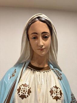 Velká socha Panny Marie – 120 cm, sádra, ručně malovaná - 2