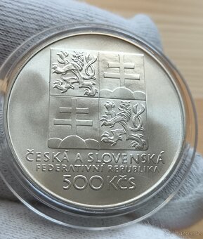 AG pamětní 500kčs Československý Tenis 1993 sbírkový stav - 2