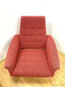 Retro křesla s podnožkou 70. léta - 2