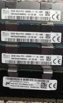 4x 32GB DDR3 RDIMM ECC registrované 1333 a 1066 Mhz - 2