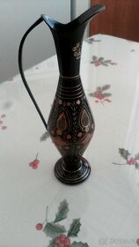 Retro - obraz,kov.váza,dekor.láhev,čaroděj,teploměr,skl.váza - 2