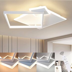 Stmívatelné moderní stropní LED svítidlo - černé/bílé - 2