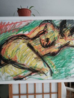 obraz DÁMA, akt, pastel, Antonín Kroča 2008 - 2