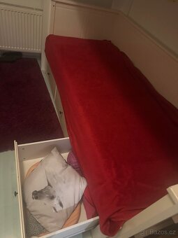 Dvoupatrová domečková dřevěná postel , 80x 200, 3 osoby - 2