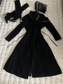 Kasmirovy vlneny kabat cerny dlouhy damsky 38 - 2