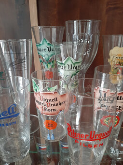 Pivní sklo sklenice půllitry tretinky cedule lahve 17 - 2