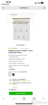 Set předsíňového nábytku JASMIN – lavice/botník + věšákový p - 2