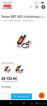Prodám profesionalní tester autobaterií Banner - 2