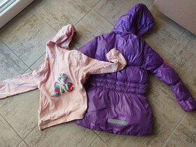 Dívčí zimní kabátek a mikina vel.140 - 2