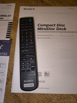 Combo,Kombo MD minidisc a CD SONY MXD-D3,top stav,čti popis - 2