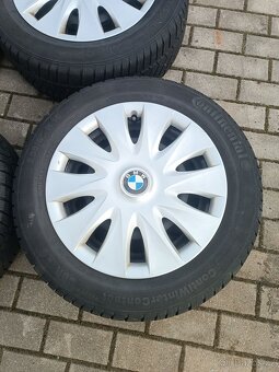 459. Plechové disky R16 BMW + Poklice + zimní pneu. - 2