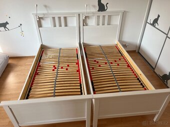 2x postel Ikea Hemnes s roštem - 2
