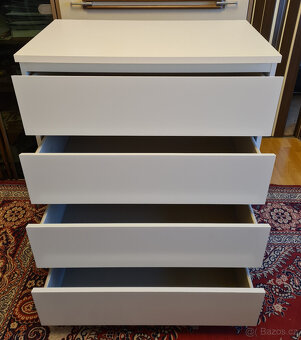 Komoda Ikea Malm, bílá, 4 šuplíky - 2