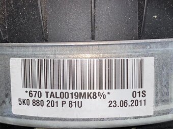 Palubní deska černá airbagy pásy řj VW Touran 1T3 r.v. 2012 - 2
