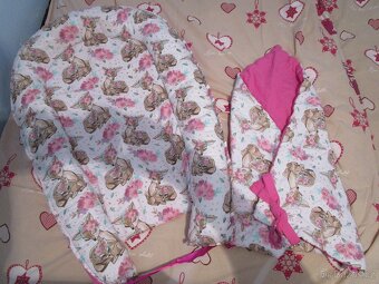 Pěkné bavl. hnízdečko pro miminko + stejná zavinovačka - 2