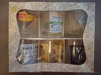 Nová sada starých skleniček na Whiskey, 80.léta - 2