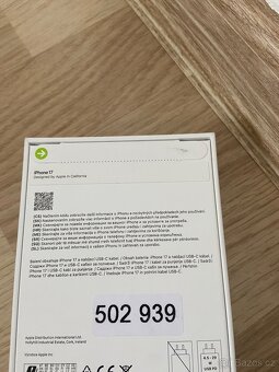 iPhone 17 256GB- NOVY - 2