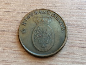 1 Skilling 1818 Dánské království originál mince Dánsko - 2
