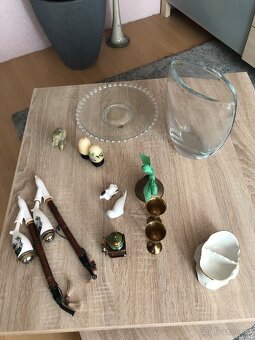 zůzné sklo, porcelán, mosaz - 2