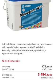 Stěrka hydroizolační Mapei Mapegum WPS 20 kg - 2