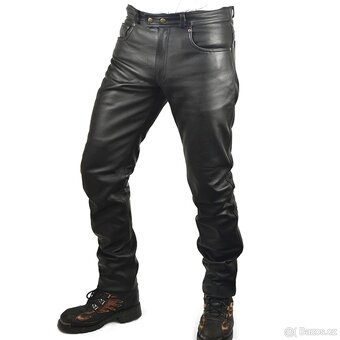 Pánské kožené Moto kalhoty z prémiové kůže - 2