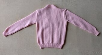 Dětský dívčí svetřík růžovooranžový retro vintage - 2