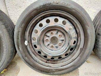 Ocelová kola 6,5Jx 16, 5x114,3, ET 45, letní pneu 205/55 R16 - 2