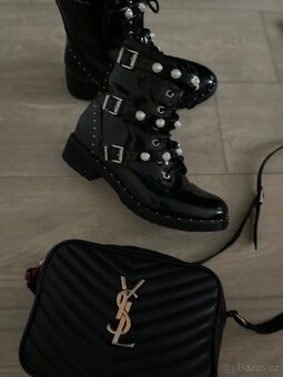 Kotnikove lakovane cerne boty damske zimni 39 - 2