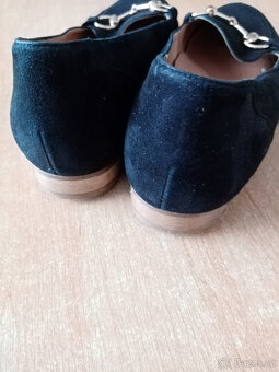 Černé semišové mokasíny č.37 - pravá kůže - 2