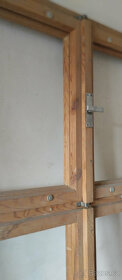 Dvojité dřevěné okno 220x150cm - 2