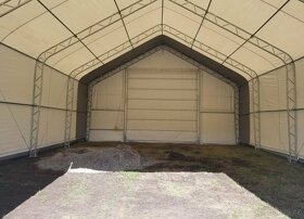 Plachtová hala 9,15m x 18,3m x 6,1m - Bílá - 2