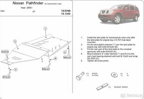 Prodám chranný plech převodovky Nissan Pathfinder r51 - 2