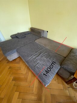 rohový rozkladací gauč - 2