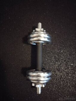 Jednoruční činka nakládací chrom 6.5 kg - 2