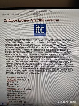 Koberec zátěžový 347 x 350 cm - 2