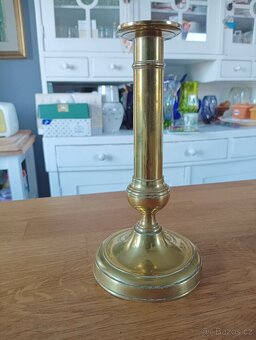 MOSAZNÝ EMPÍROVÝ SVÍCEN BIEDERMEIER Z 19. STOLETÍ Z FRANCIE - 2