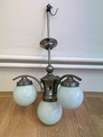 Cromový lustr art deco / funcionalismus - 2