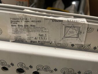 Okno plastové 500x570, 6ks - 2