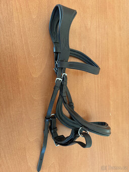 Hnědá anatommická uzdečka HKM pony - 2