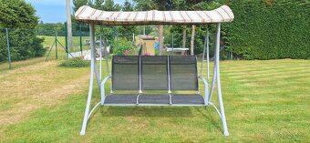 Zahradní houpačka - lavice Hollywood šedá - 2