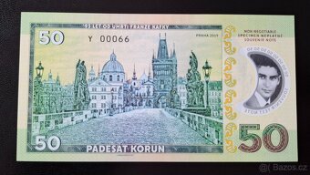Polymerová bankovka 50 korun, Franz Kafka, 2019, Gábriš, UNC - 2